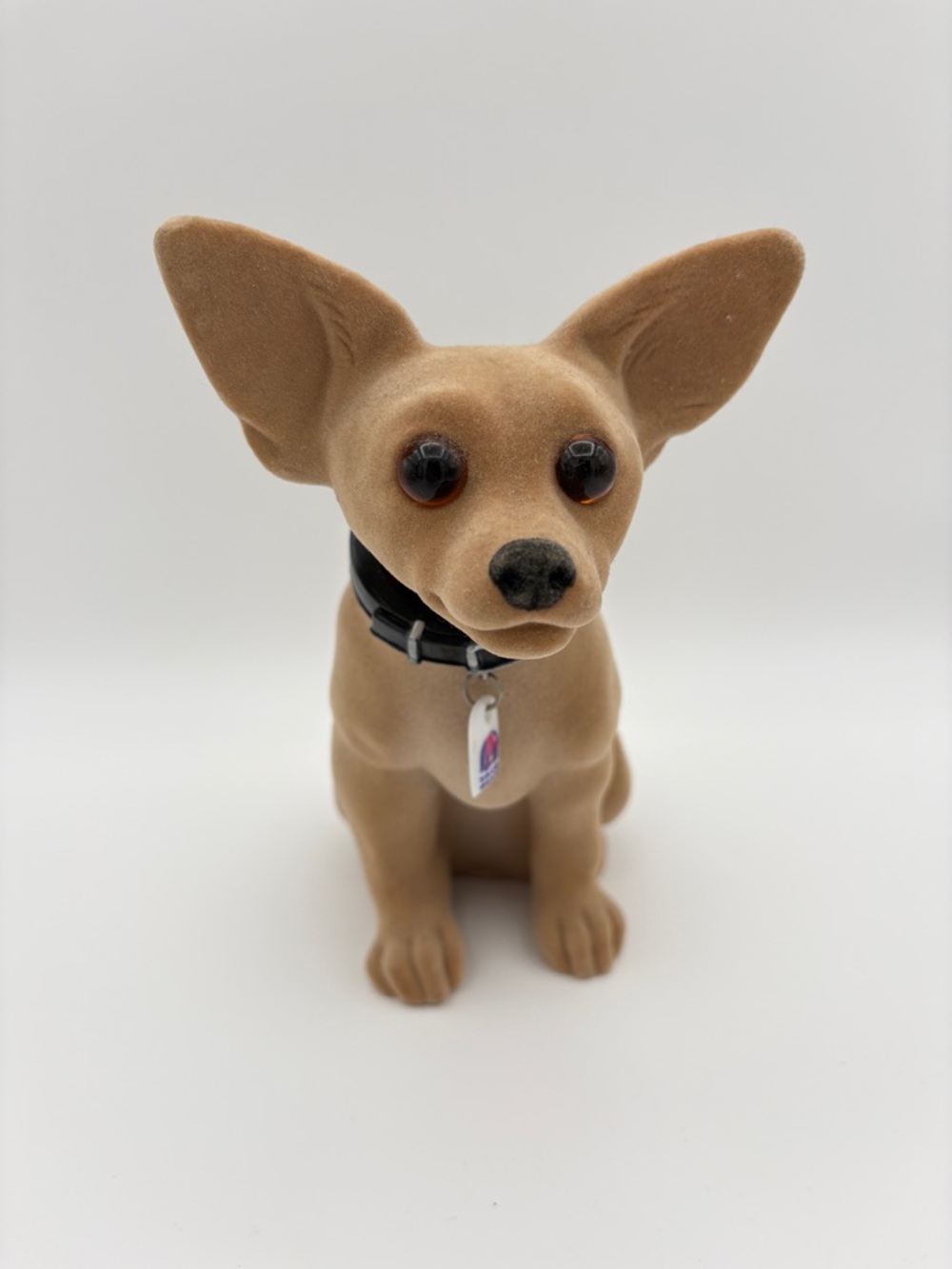 Vintage 1998 Taco Bell Chihuahua Bobble Head Flocked Dog 7"